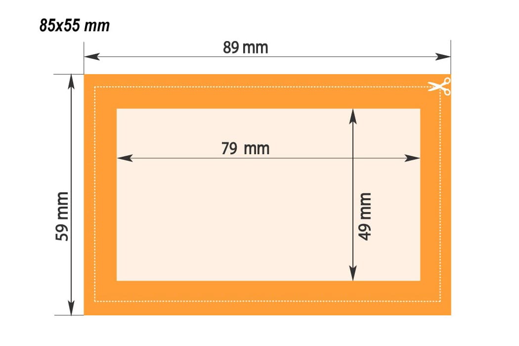 Business card layout file requirements
